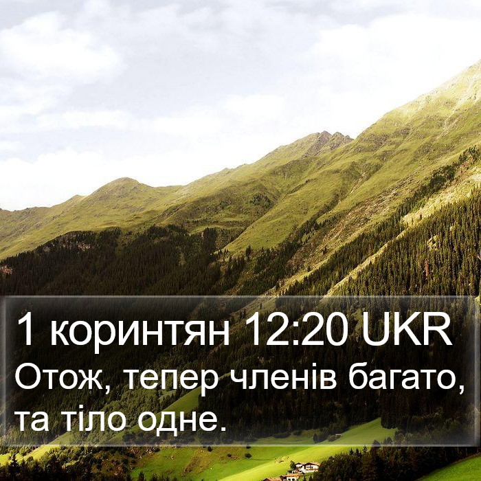 1 коринтян 12:20 UKR Bible Study