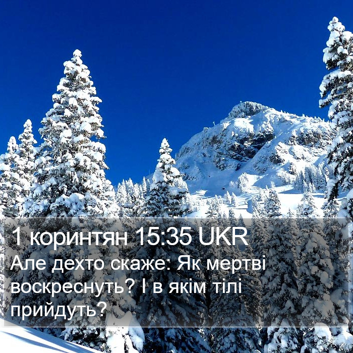 1 коринтян 15:35 UKR Bible Study