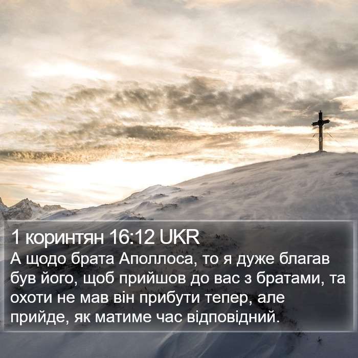 1 коринтян 16:12 UKR Bible Study