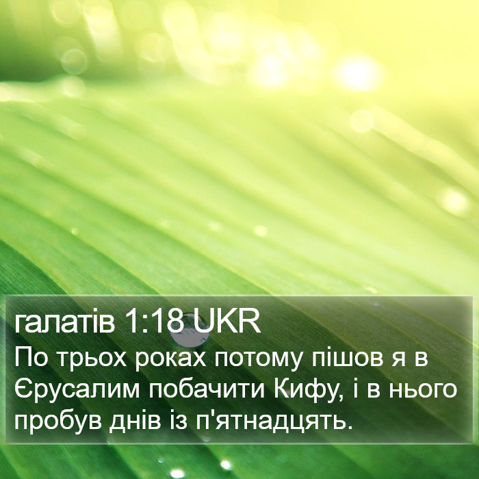 галатів 1:18 UKR Bible Study