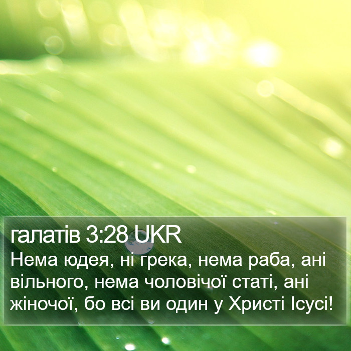 галатів 3:28 UKR Bible Study