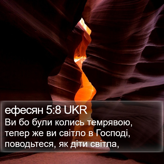 ефесян 5:8 UKR Bible Study