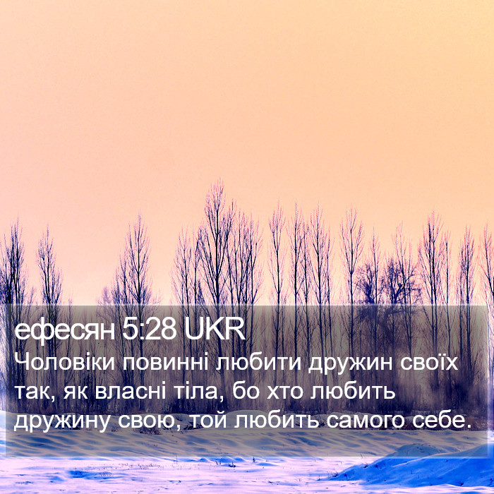 ефесян 5:28 UKR Bible Study