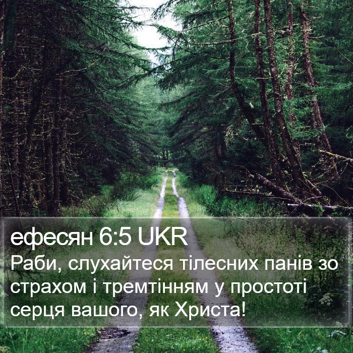 ефесян 6:5 UKR Bible Study