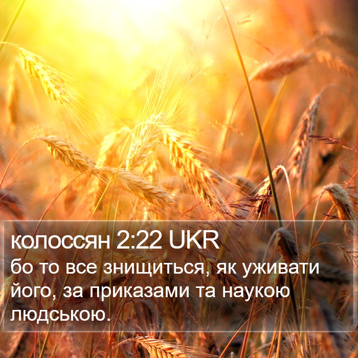 колоссян 2:22 UKR Bible Study