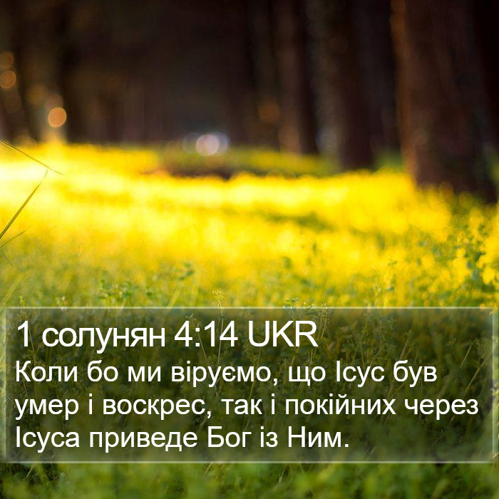 1 солунян 4:14 UKR Bible Study