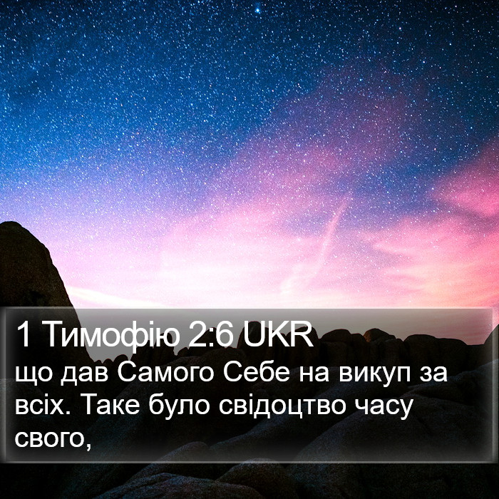 1 Тимофію 2:6 UKR Bible Study