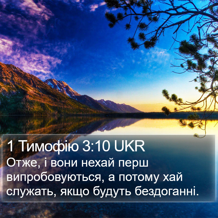1 Тимофію 3:10 UKR Bible Study