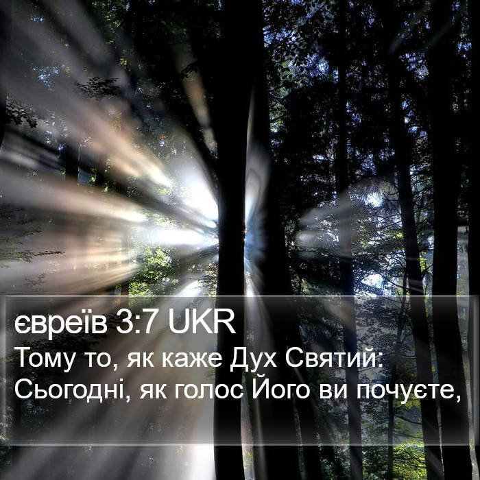 євреїв 3:7 UKR Bible Study