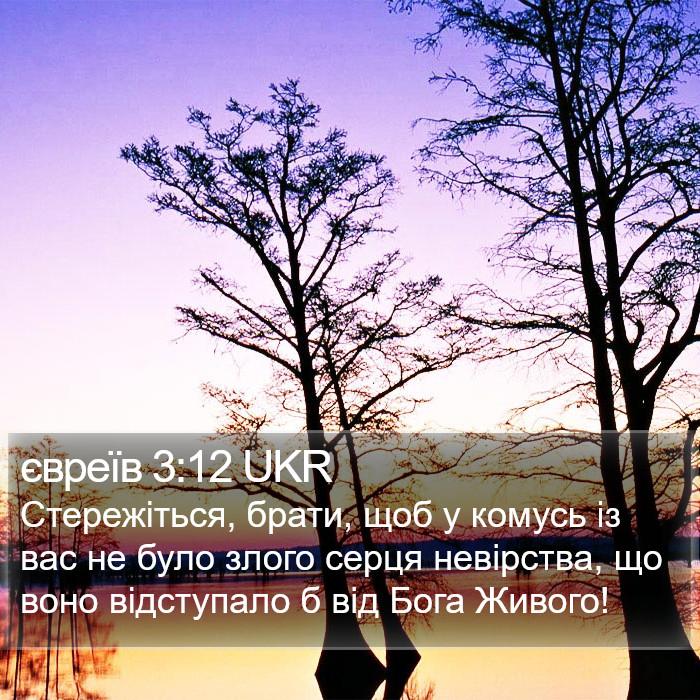 євреїв 3:12 UKR Bible Study