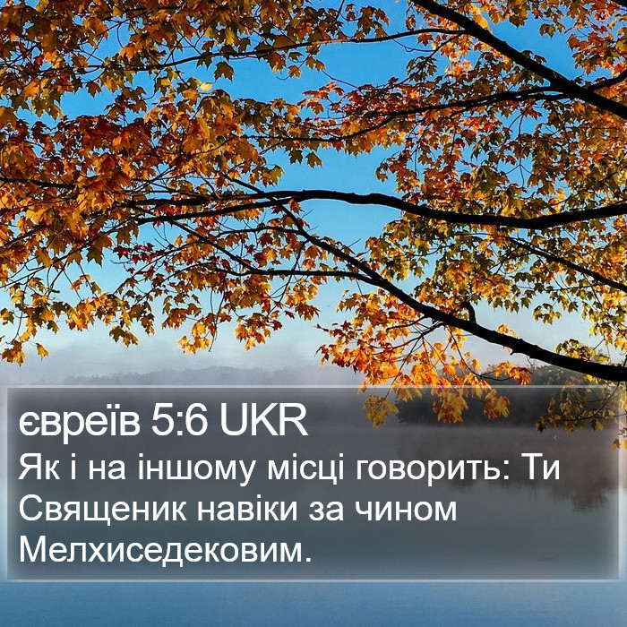 євреїв 5:6 UKR Bible Study