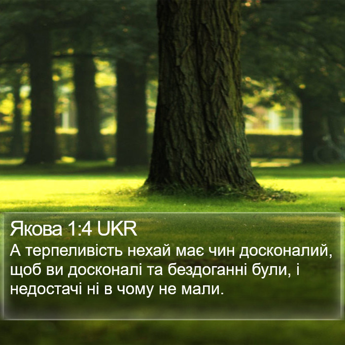 Якова 1:4 UKR Bible Study