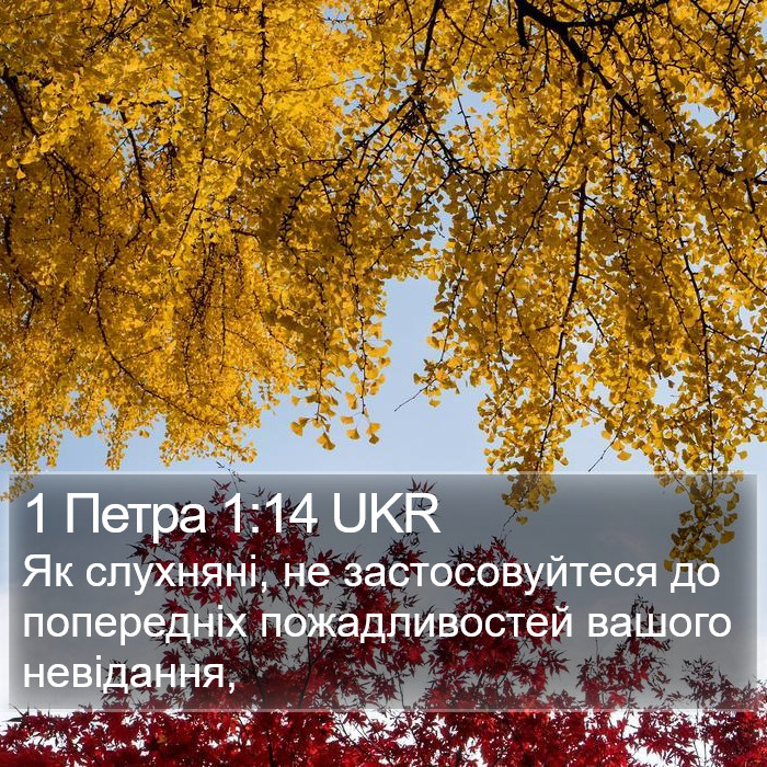 1 Петра 1:14 UKR Bible Study