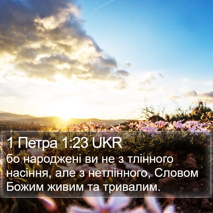 1 Петра 1:23 UKR Bible Study