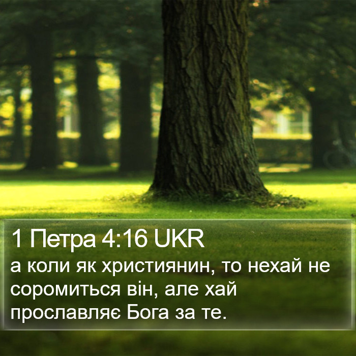 1 Петра 4:16 UKR Bible Study